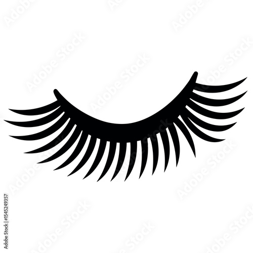 Single eyelash icon flat clean design for websites and apps