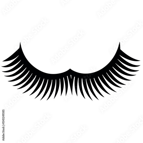 Single eyelash icon flat clean design for websites and apps