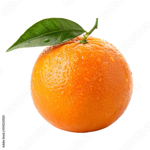 orange with leaf