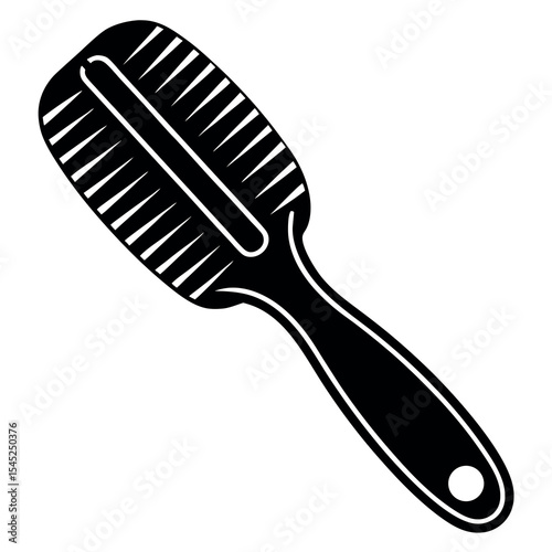 Single hairbrush icon flat design clean style
