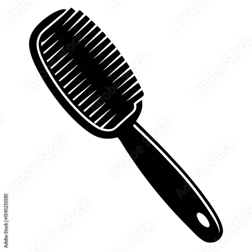 Single hairbrush icon design flat clean style
