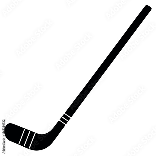 Clean hockey stick icon flat design vector graphic