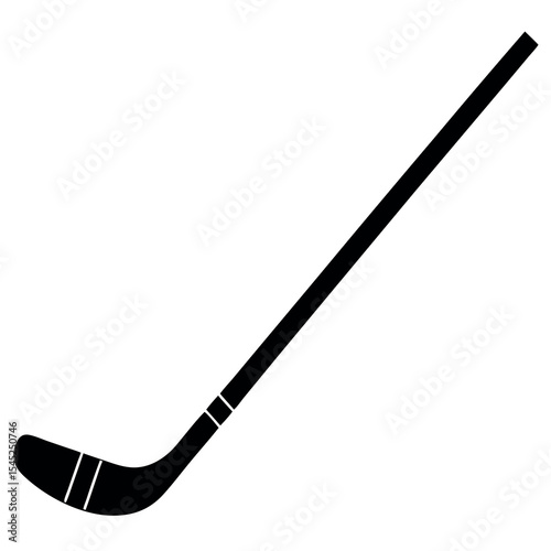 Clean flat hockey stick icon in red green and blue