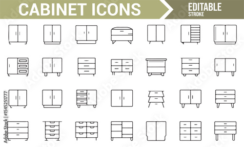 Cabinet and Furniture Icons - Home Storage Solutions
