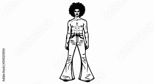 A Afroman wear Jeans that are fitted at the top and flare out from the knee down