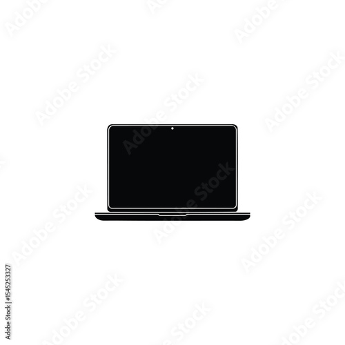 Closed Laptop Black Silhouette Icon