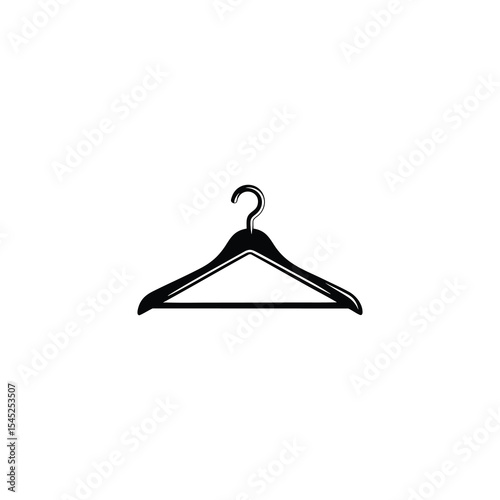 Clothes Hanger Black Silhouette Icon