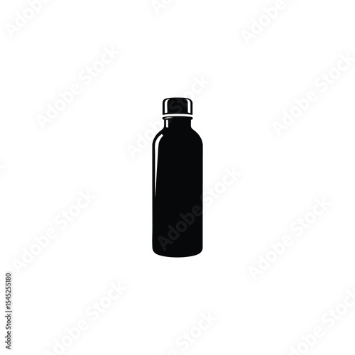 Water Bottle Black Silhouette Icon