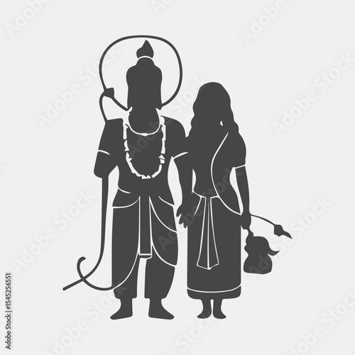 wedding couple silhouette
