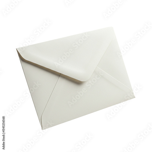 white envelope isolated on white background