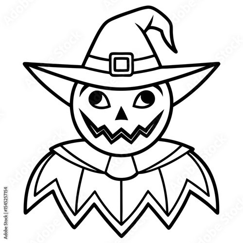 Halloween line art vector