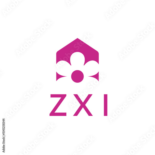 ZXI Letter Initial Logo Design Vector Illustration