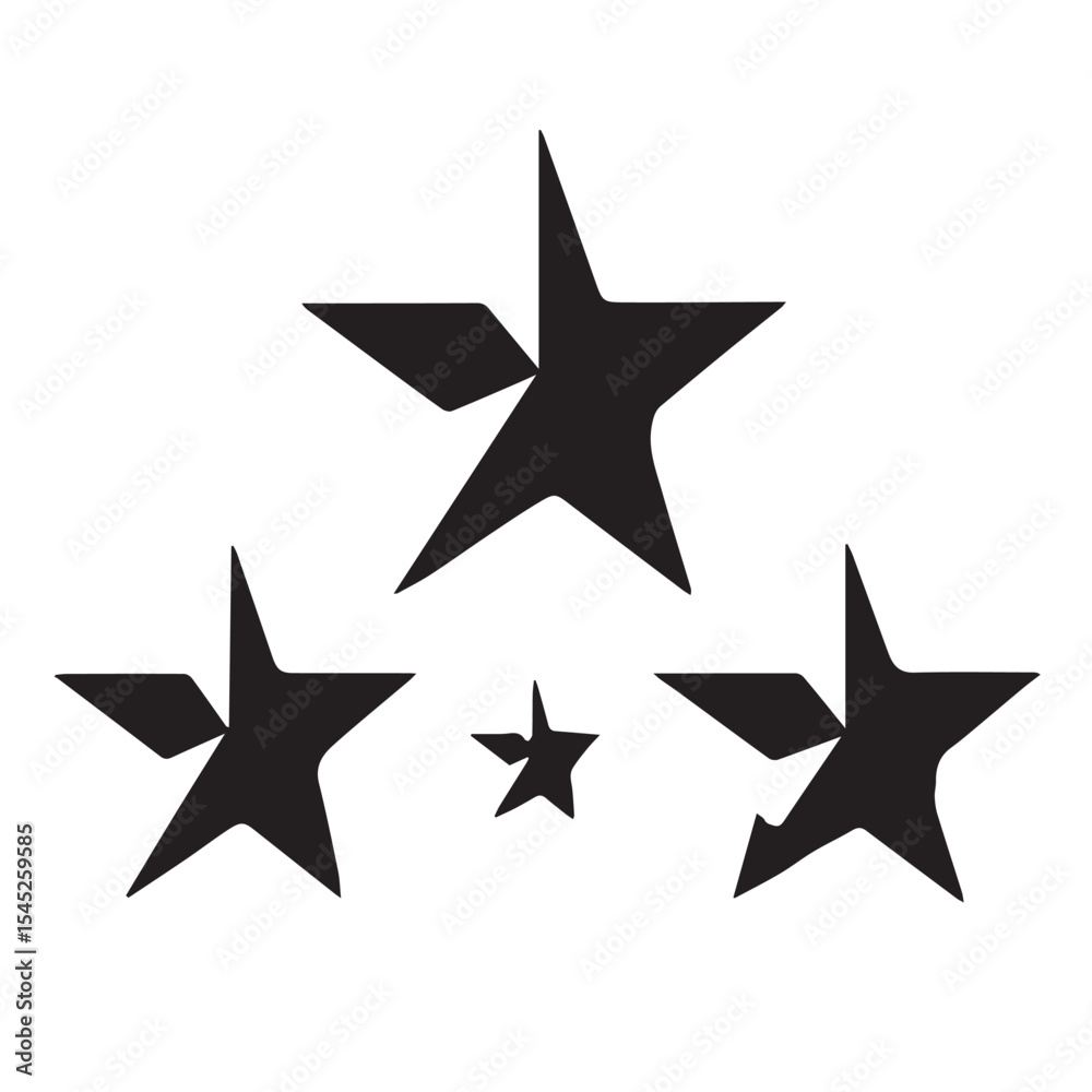 Abstract black star shapes design element Abstract black star shapes design element