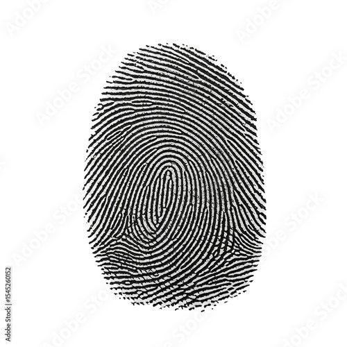 fingerprint isolated on white background