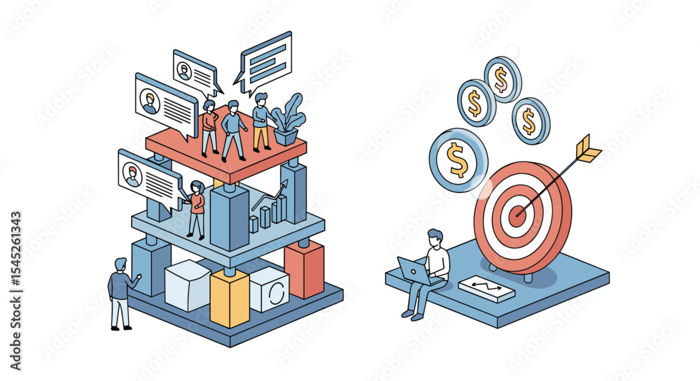 Obraz premium Unlock Business Success Optimizing Workflows Through Data Driven Approach Target Achievement Techniques