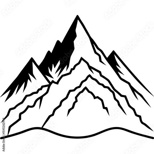 Mount Everest – NepalChina vector