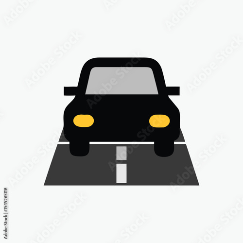 car road icon fully editable vector template