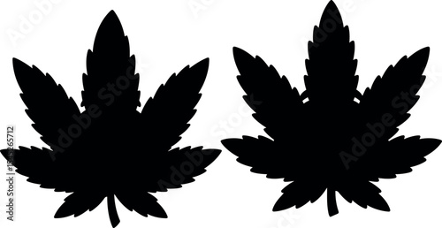 Cannabis weed leaf shape vector illustration