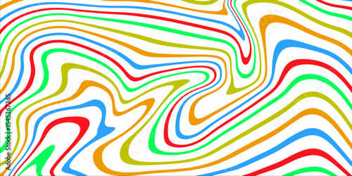 Colorful abstract linear distorted background. Retro, wavy psychedelic pattern wavy psychedelic texture, optical illusion effect