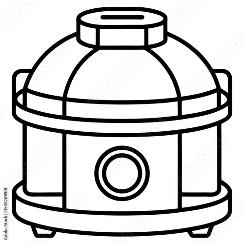 Autoclave line art vector