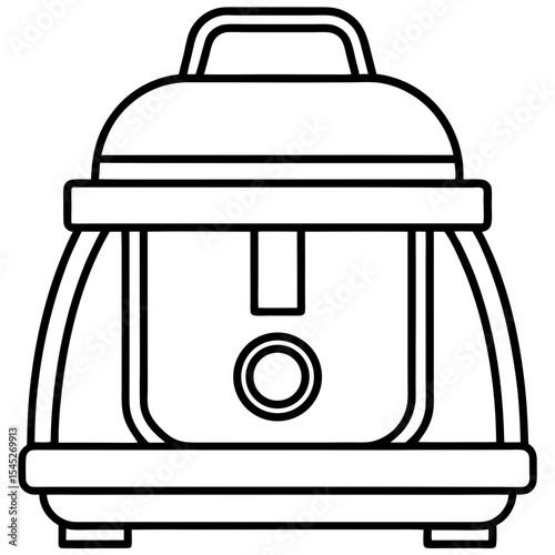 Autoclave line art vector