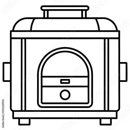 Autoclave line art vector
