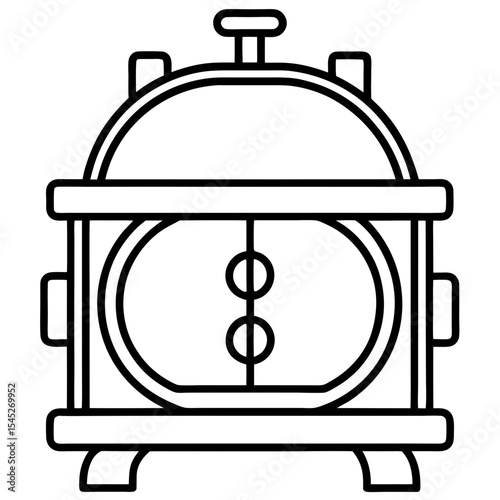 Autoclave line art vector