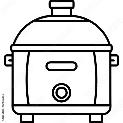 Autoclave line art vector