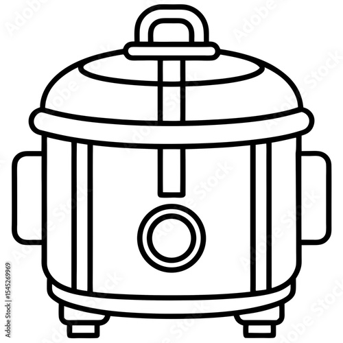 Autoclave line art vector