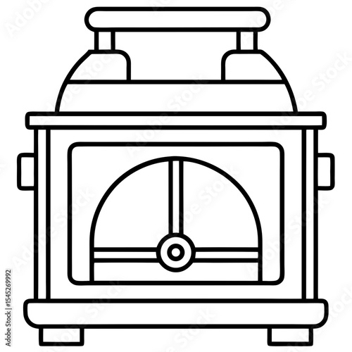 Autoclave line art vector