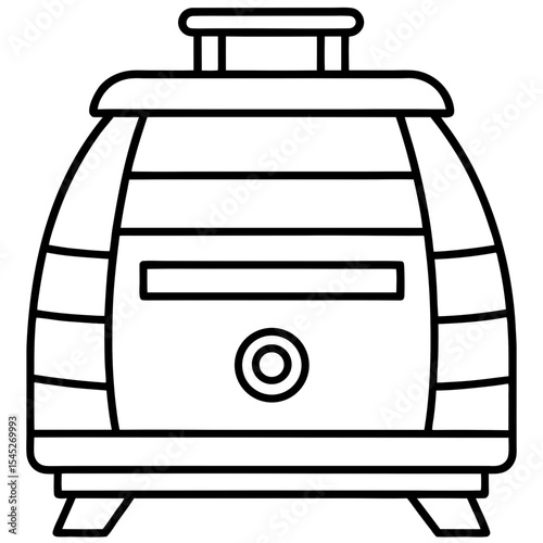 Autoclave line art vector