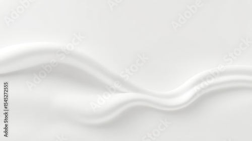 Gentle wave of soft white fabric, delicately folded with subtle shadows, creating a smooth, flowing, and calming abstract backdrop
