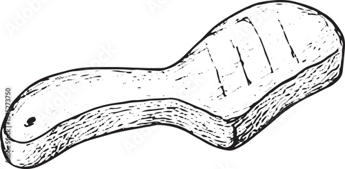 A hand-drawn black-and-white sketch of a juicy beef steak, featuring detailed muscle texture, ideal for butcher shop ads, meat recipes, or culinary art prints