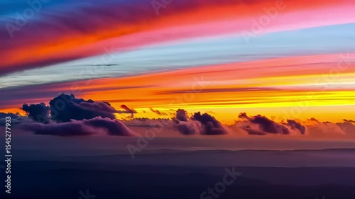 Rainbow or colorful  sky over the sea