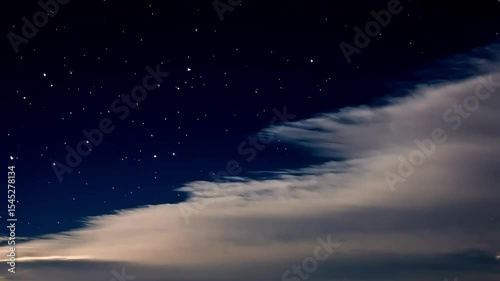 Starry night sky with moon