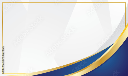 Blue and gold waves on luxury background