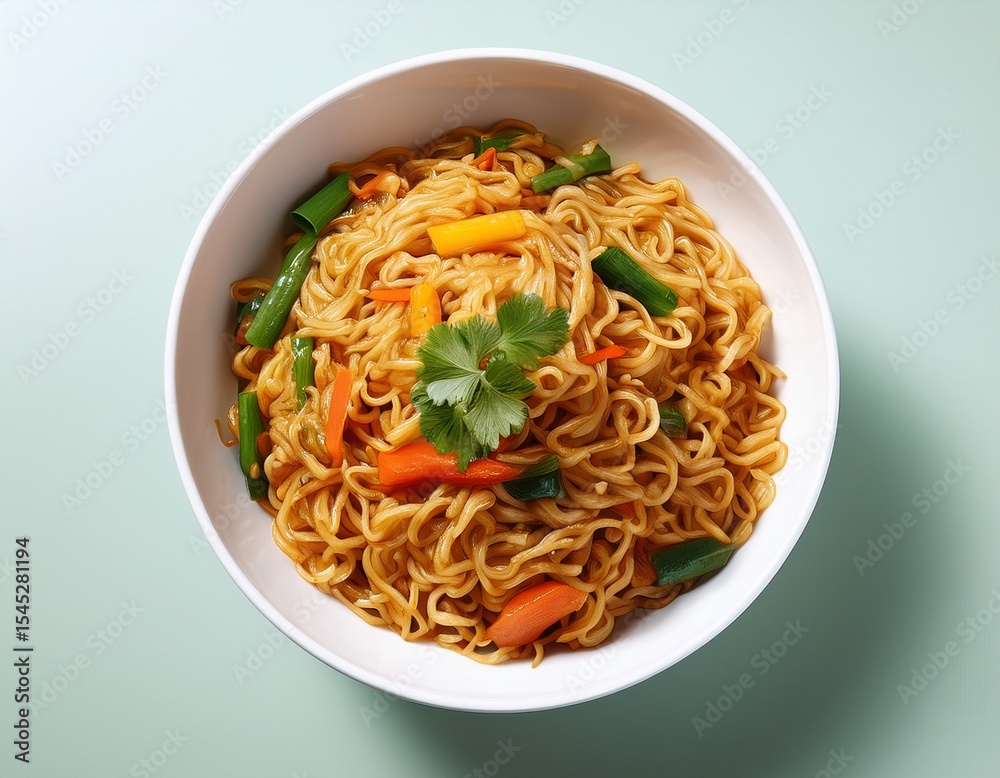 delicious stir fried noodles in white bowl minimalist presentation delicious stir fried noodles in white bowl minimalist presentation