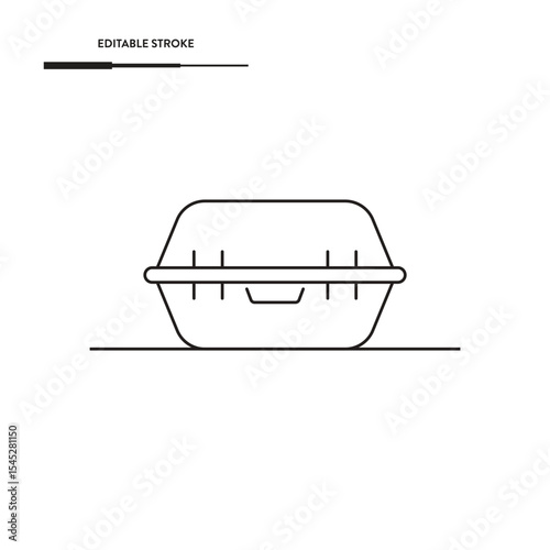 Styrofoam Takeout Container Icon Vector Design.