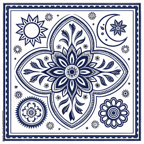 ornamental round lace pattern