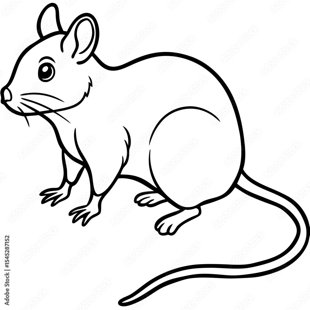 Obraz premium Mouse line art vector