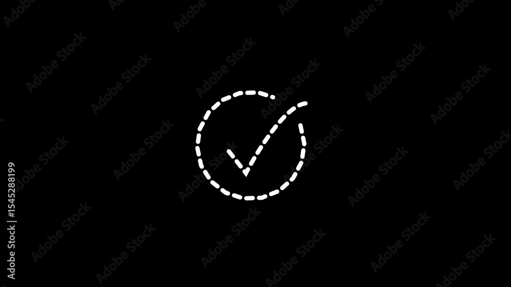 Clean and Simple Circle Fill Check Mark Icon Animation, Minimalist ...