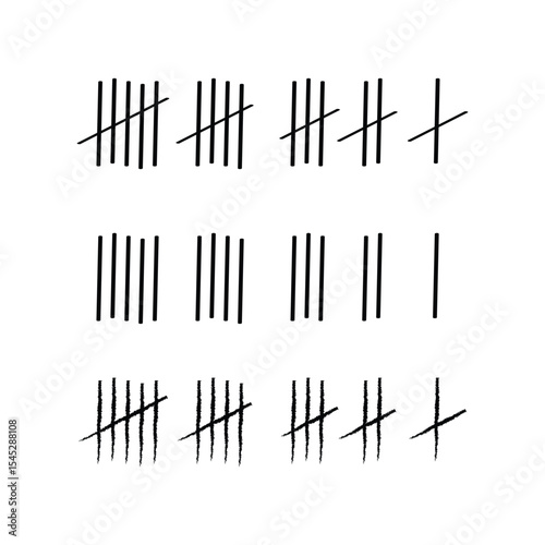 Tally Marks Icon Set Vector Design.
