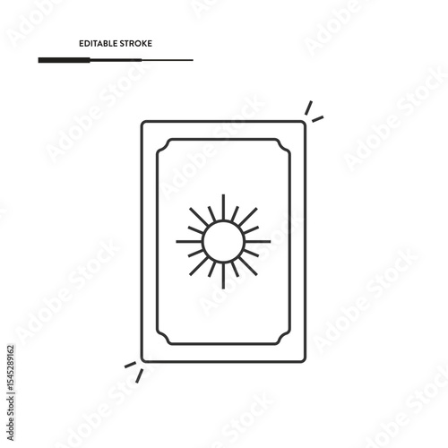 Tarot Card Icon Vector Design.