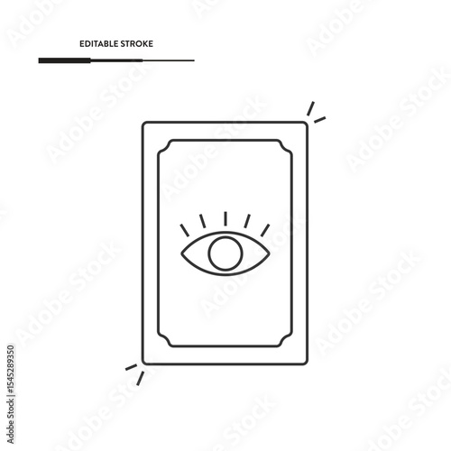 Tarot Card Icon Vector Design.