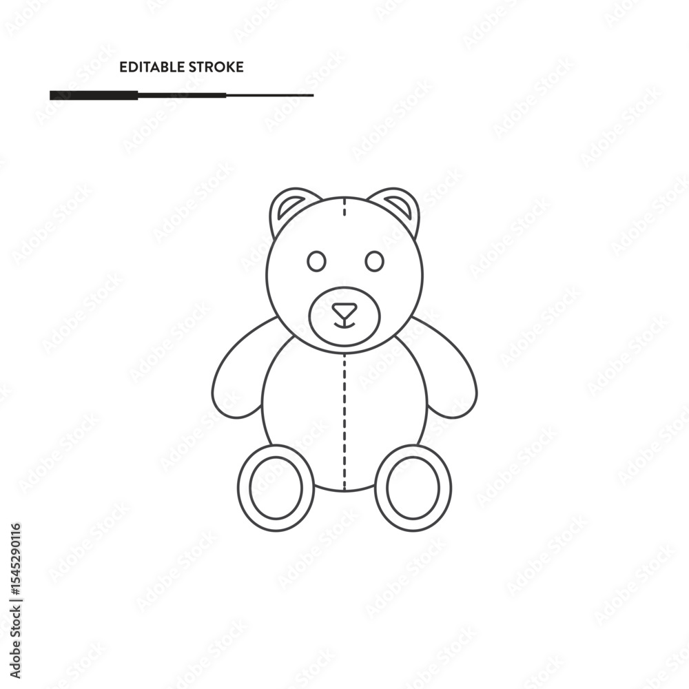Obraz premium Teddy Bear Icon Vector Design.