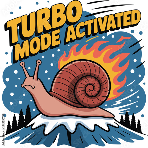 Fast Snail on Snowy Mountain, Turbo Mode Activated