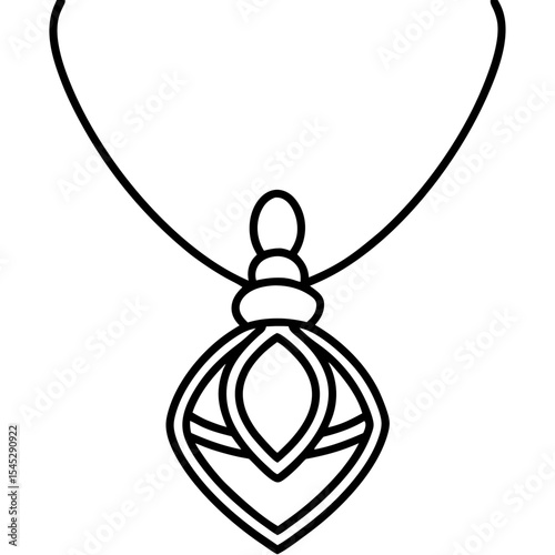 Pendant line art vector