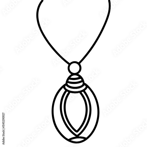 Pendant line art vector