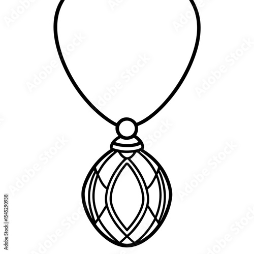 Pendant line art vector