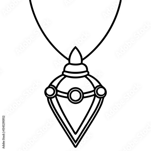 Pendant line art vector